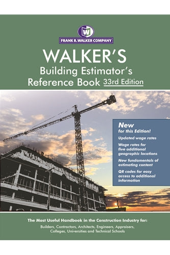 Walker's, Building Estimator's Reference Book, 33rd Edition, 2024