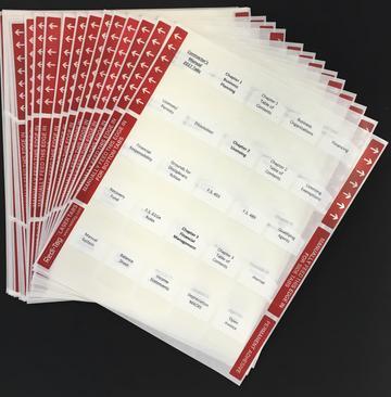 Pre Printed Tabs