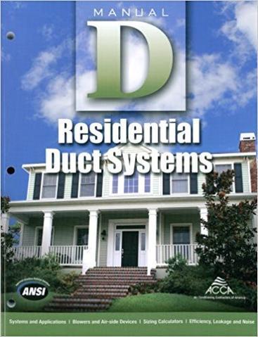 Manual D - Residential Duct Systems, 2009 Edition