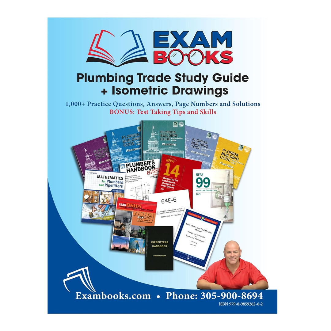 Plumbing Trade Study Guide and Isometric Drawings Exam Books